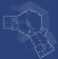 Blueprint of a custom home